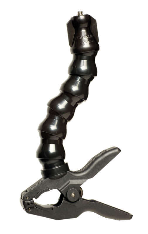 ActionPod® clamping monopod with adjustable arm for easy camera mounting and stability.