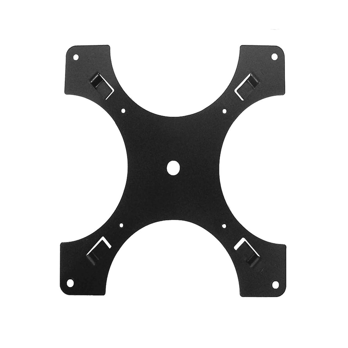200mm VESA Adapter plate for larger monitors, compatible with various mounting devices, folds flat for storage.