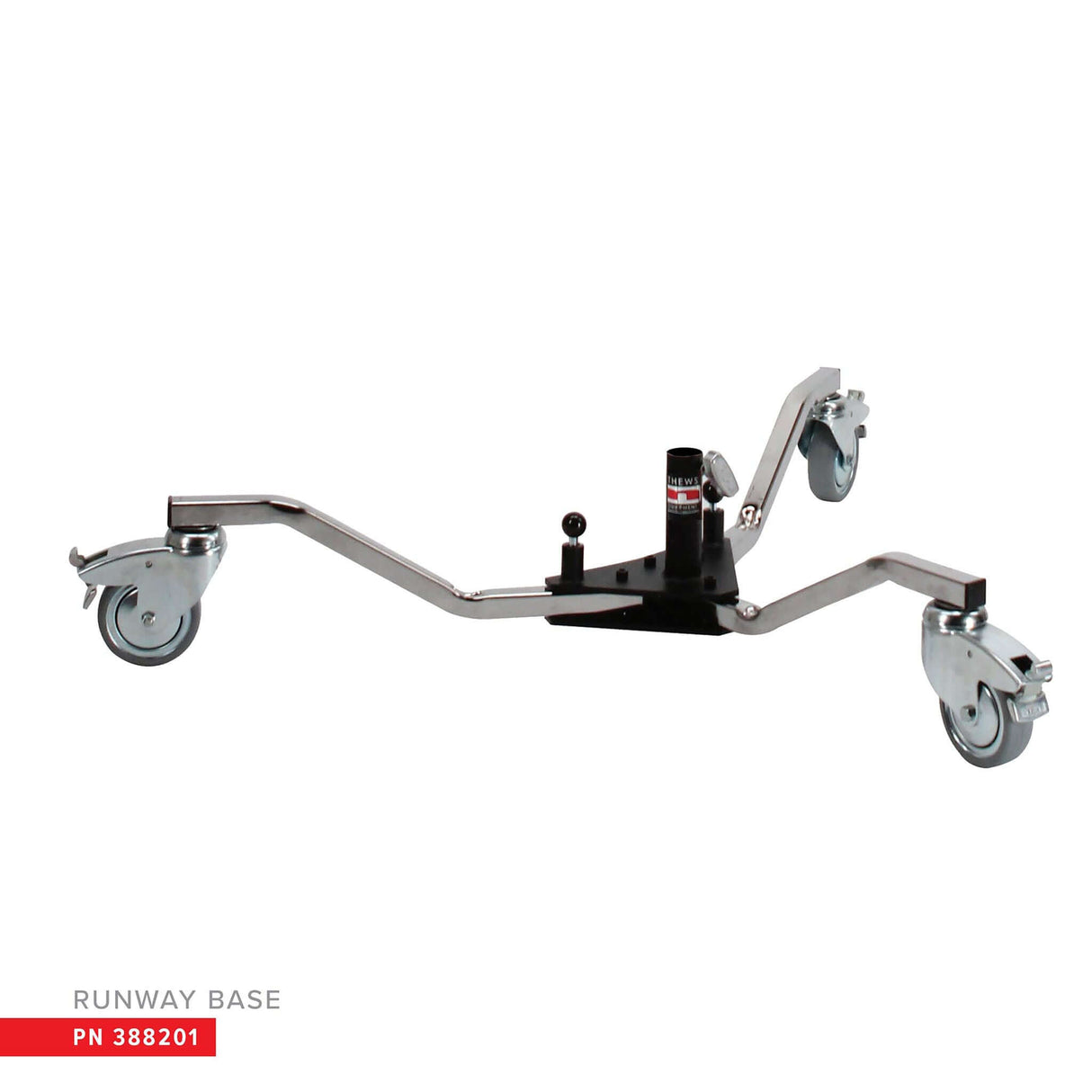 Mini Boom Rolling Kit with adjustable wheels for smooth repositioning of lighting during photo shoots.