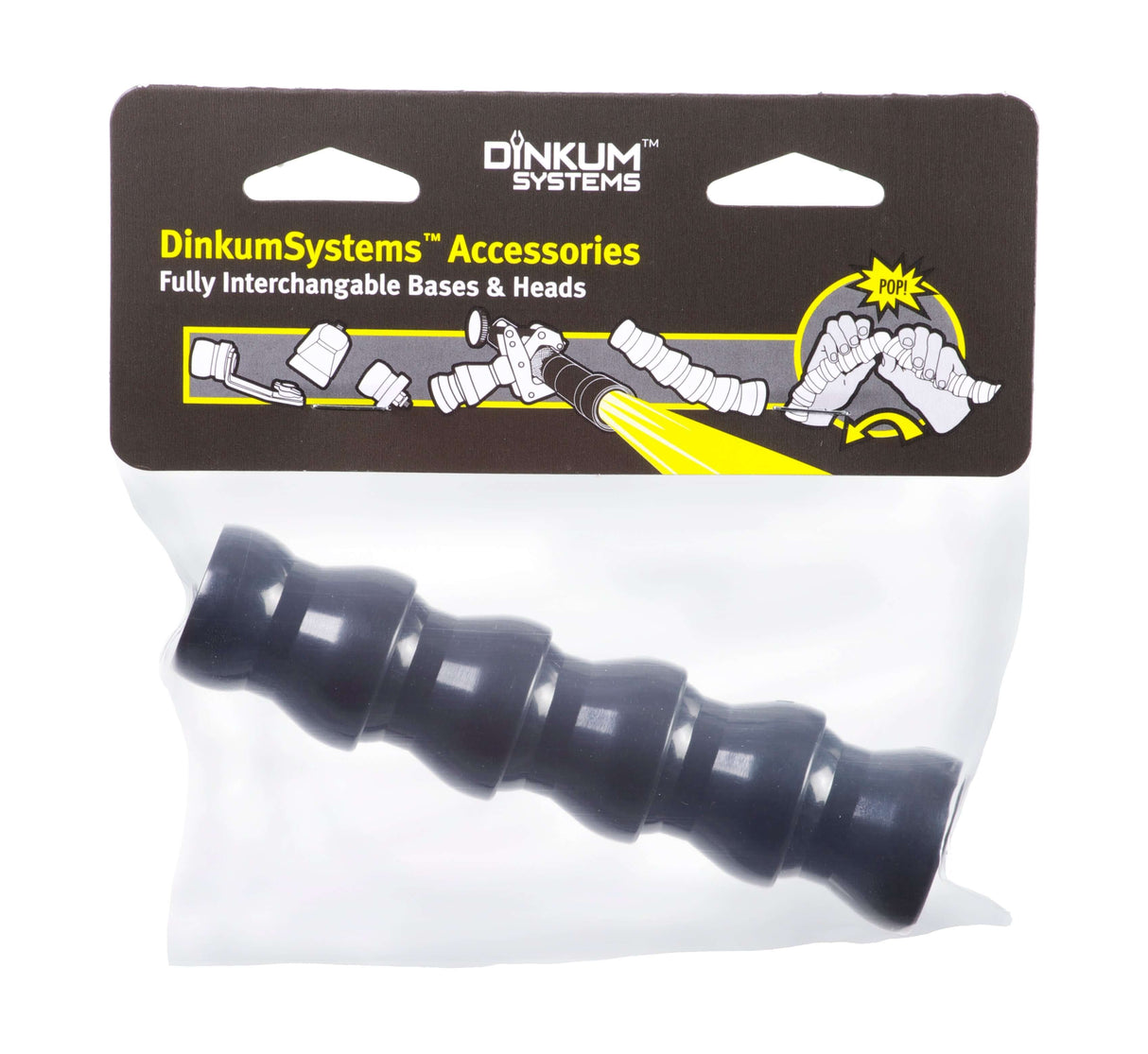Dinkum Systems 5 x 1" arm segments for interchangeable accessories, ideal for customizing mounts and shades.