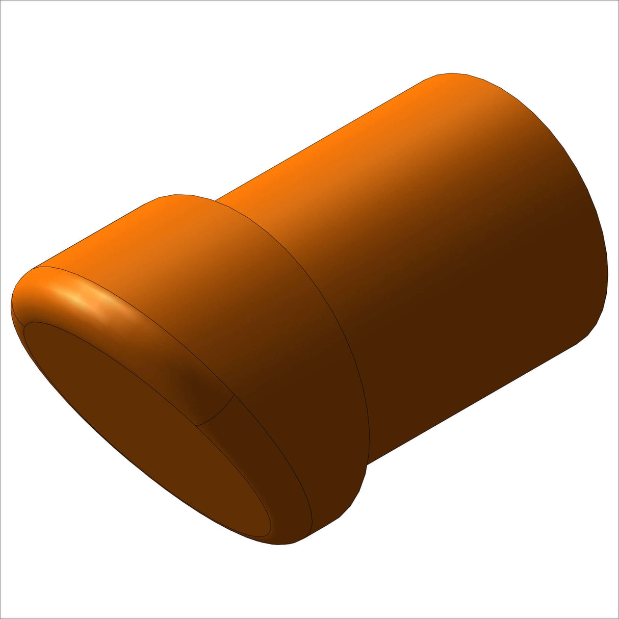 3000M C-STAND LEG FOOT, PLASTIC 1.0 DIA, 30 DEG.
