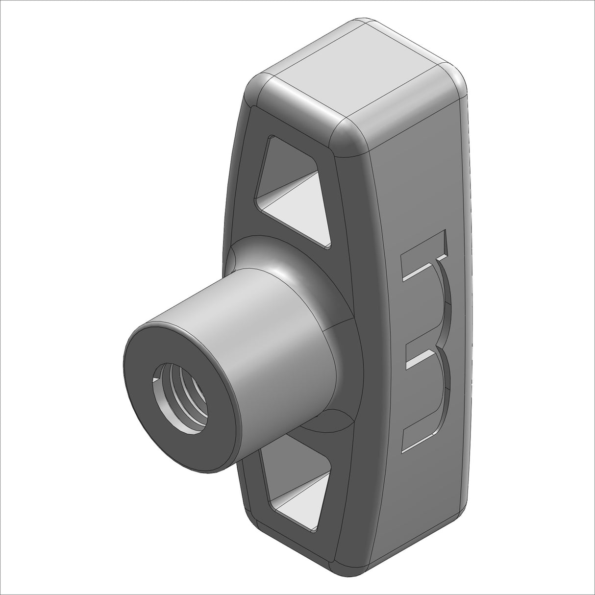 54015 - T-HAND,FEM 4.0X 1.38MM THRU