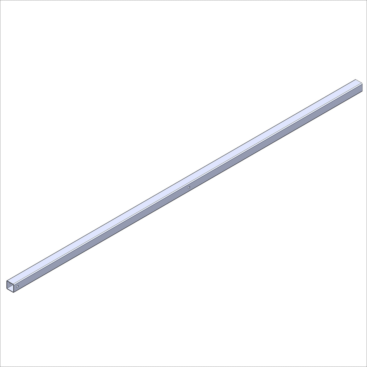 12039-05 MICROPHONE STAND LEG TUBE, ST, 1.0 SQ X .065W, @ 47.75"