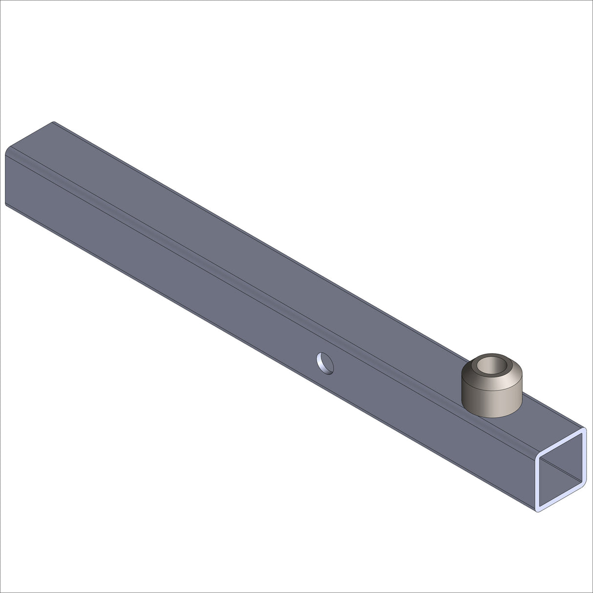 386037-2 PREM BABY ST LOWER LEG WMT - product image of a gray lower leg component with a circular socket.