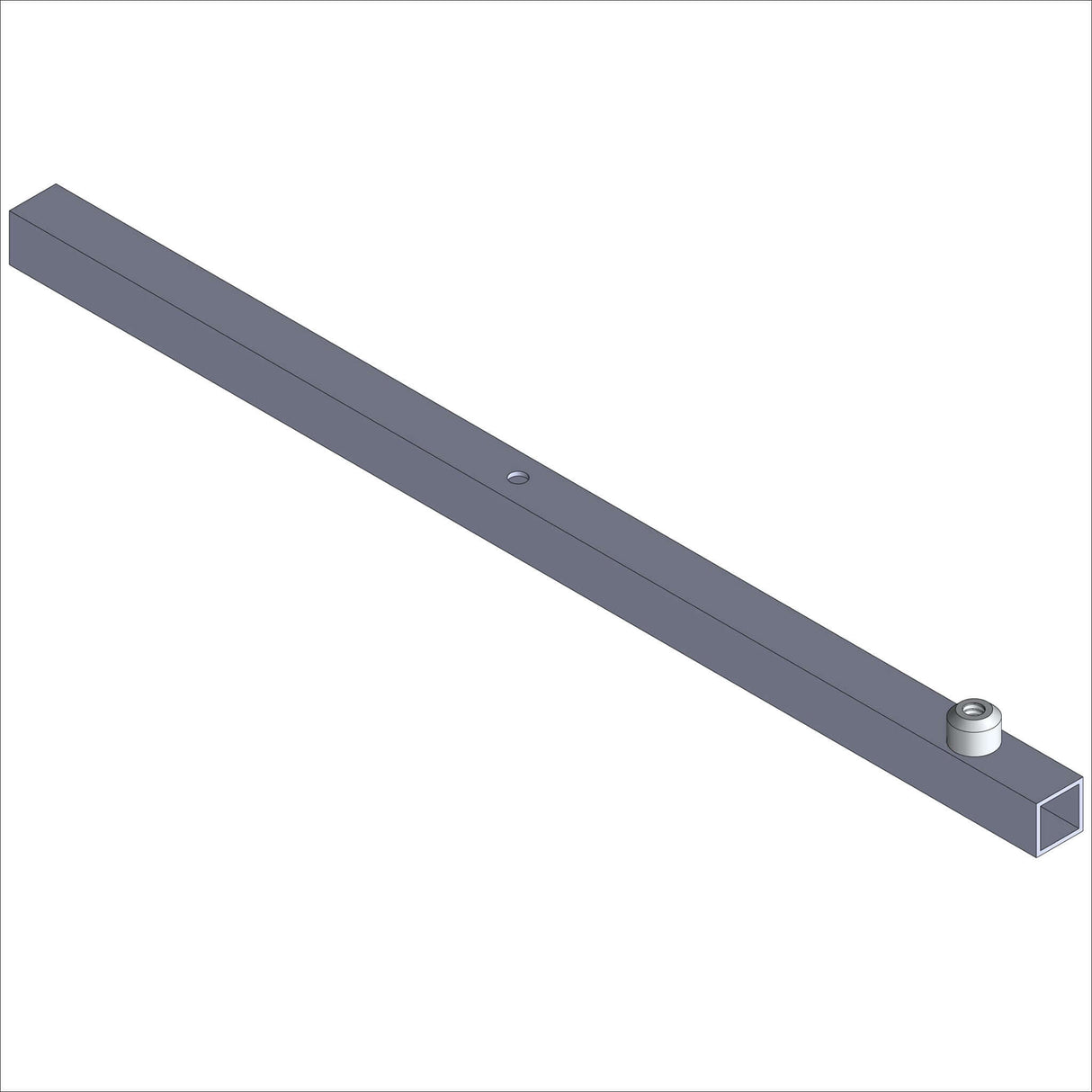 386044-2 PREM BABY ALU LOWER LEG WMT - an aluminum lower leg component for baby equipment.