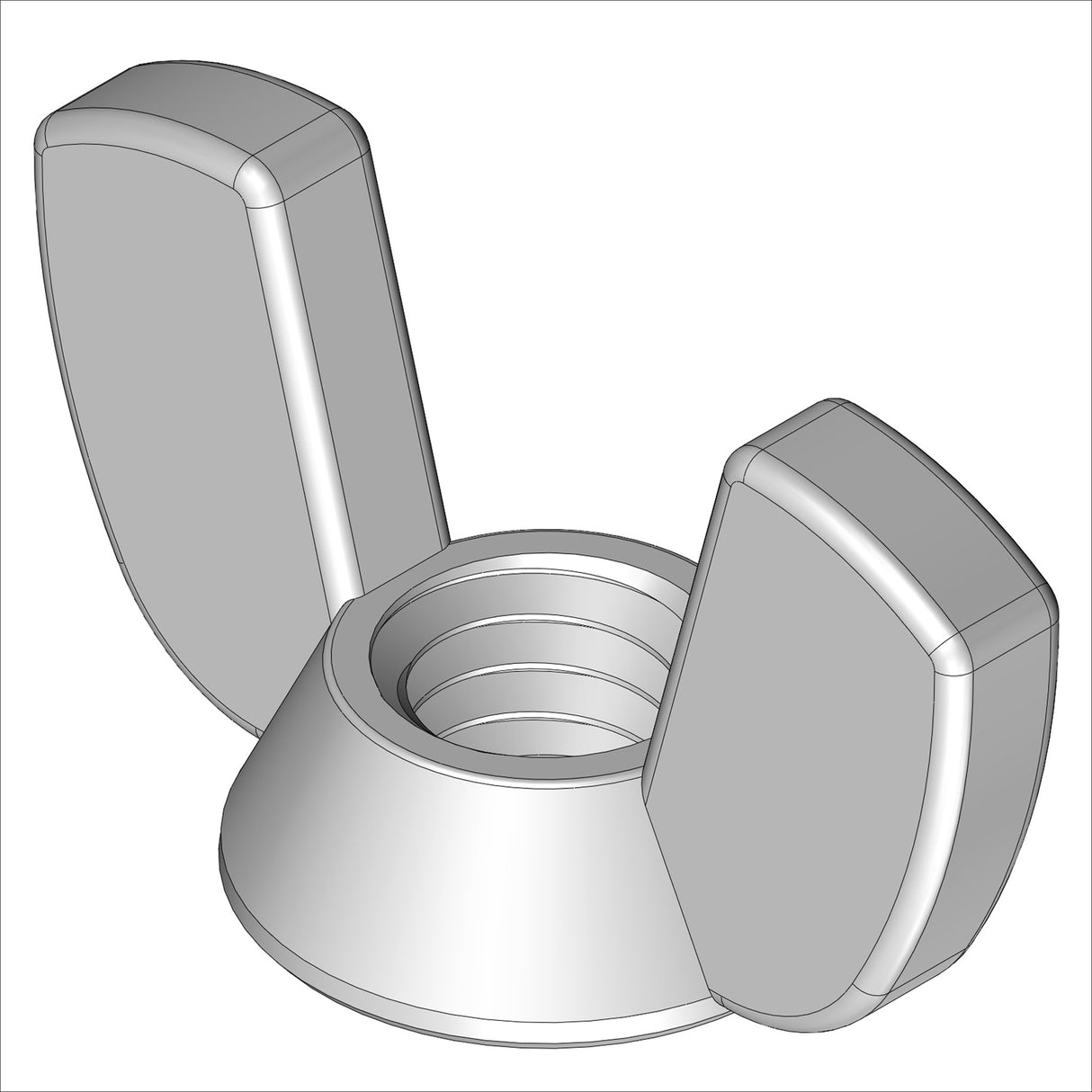 1078/100 - NUT: WING: 3/8-16