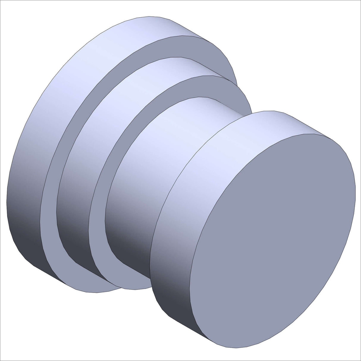 387032-5 .75 STL, TUBE PLUG - 3D rendering of a cylindrical tube plug design.