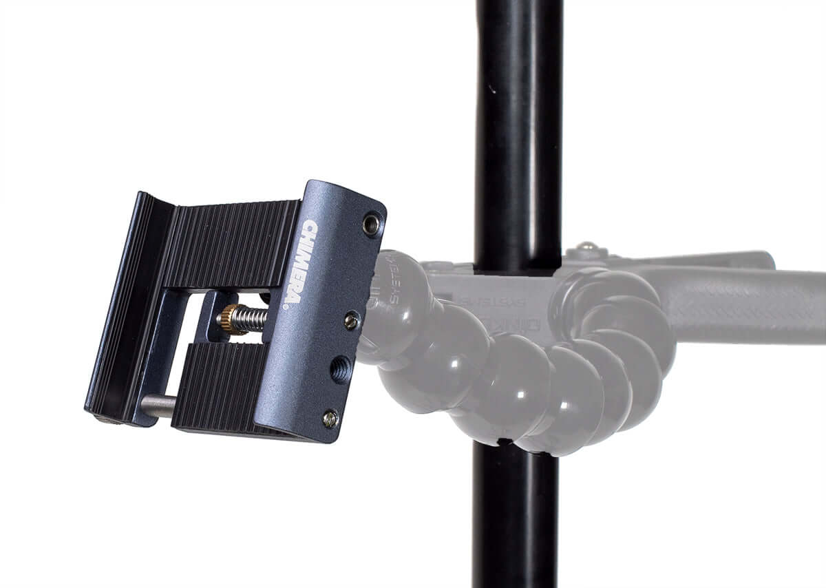 Dinkum Systems Phone Grip for Dinkum DS5102 mounted on a flexible tripod, designed for steady field viewing.