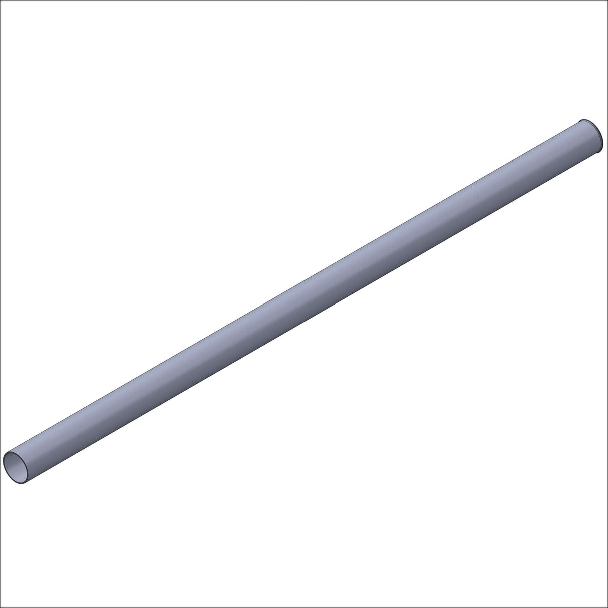12035-12 TB, ST, 1.75D, @40.0" FLAIR gray pipe, suitable for various applications.