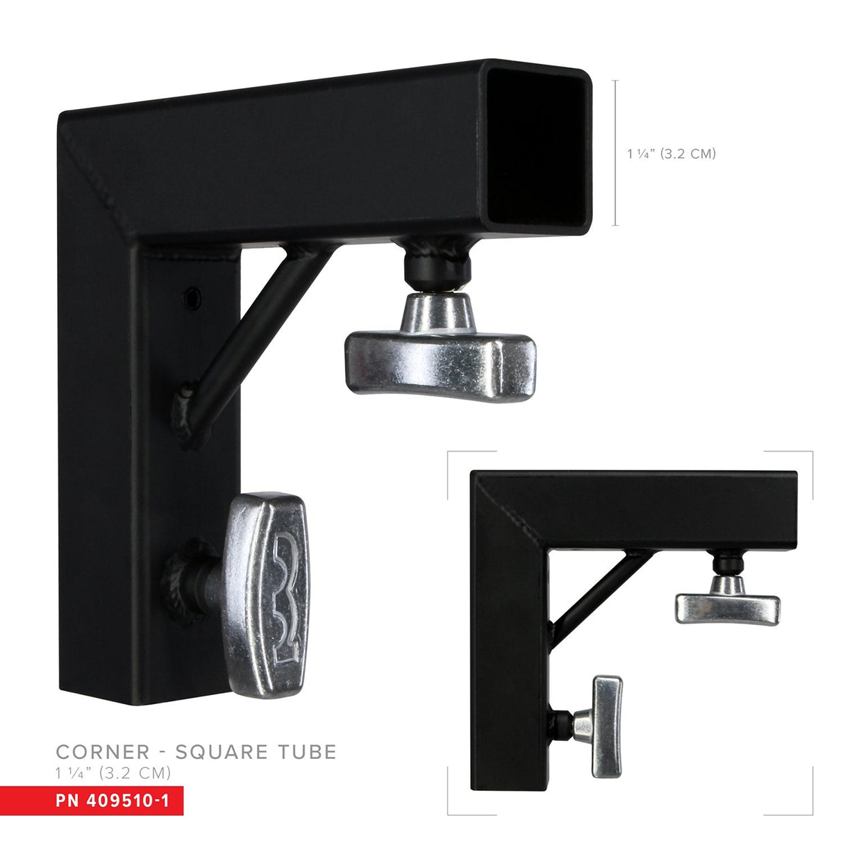 Corner for 1-1/4" Square Tube