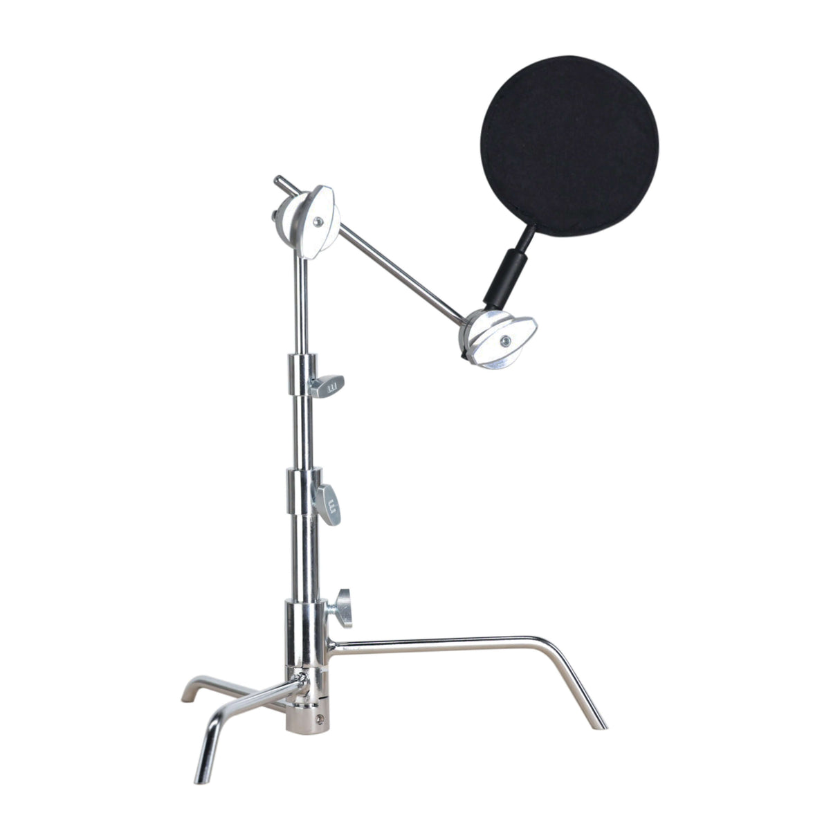 5" Pocket C-Stand with 1/4"-20 adapter, compact design for professional photography and versatile use in small spaces.