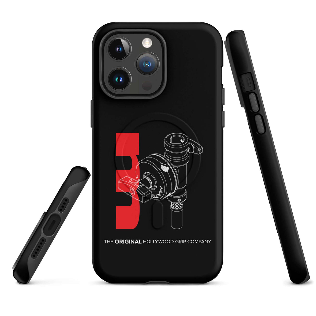 MSE Lollipop MagSafe tough case for iPhone featuring lollipop griphead design and Hollywood Grip Company branding.
