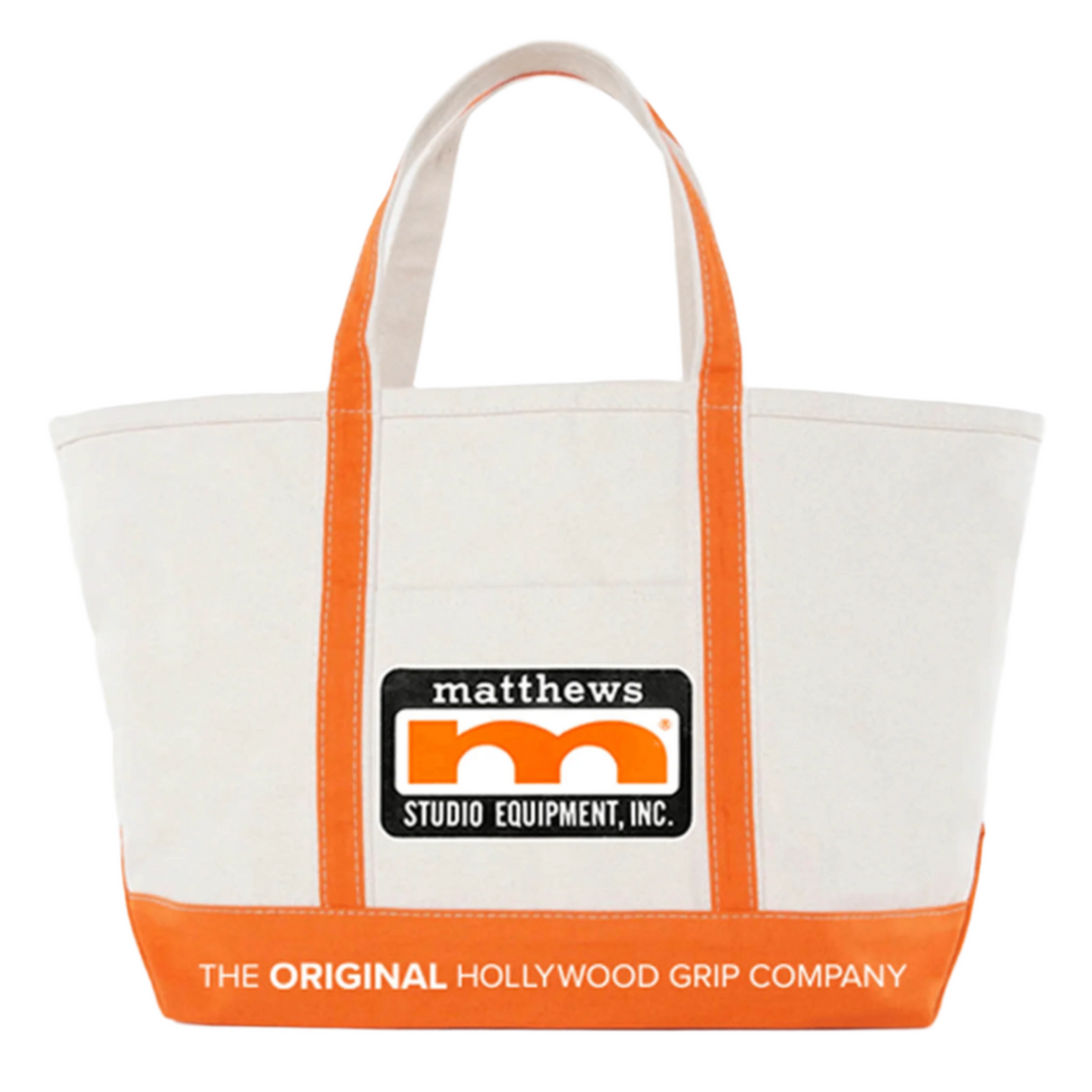 High-quality canvas tote bag featuring Matthews logo, 15" x 5" x 14" dimensions for stylish and functional use.