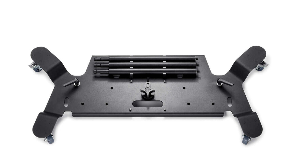 Gatorbuddy portable viewing station base with rugged wheels and stable steel frame designed for photographers.