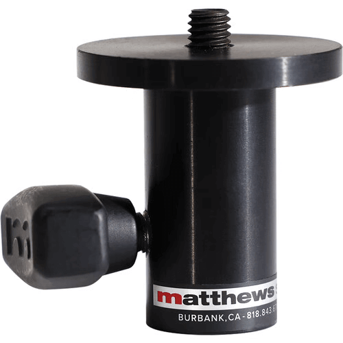 Matthews Baby Ball Head Adapter for versatile camera mounting solutions and seamless rigging on set.
