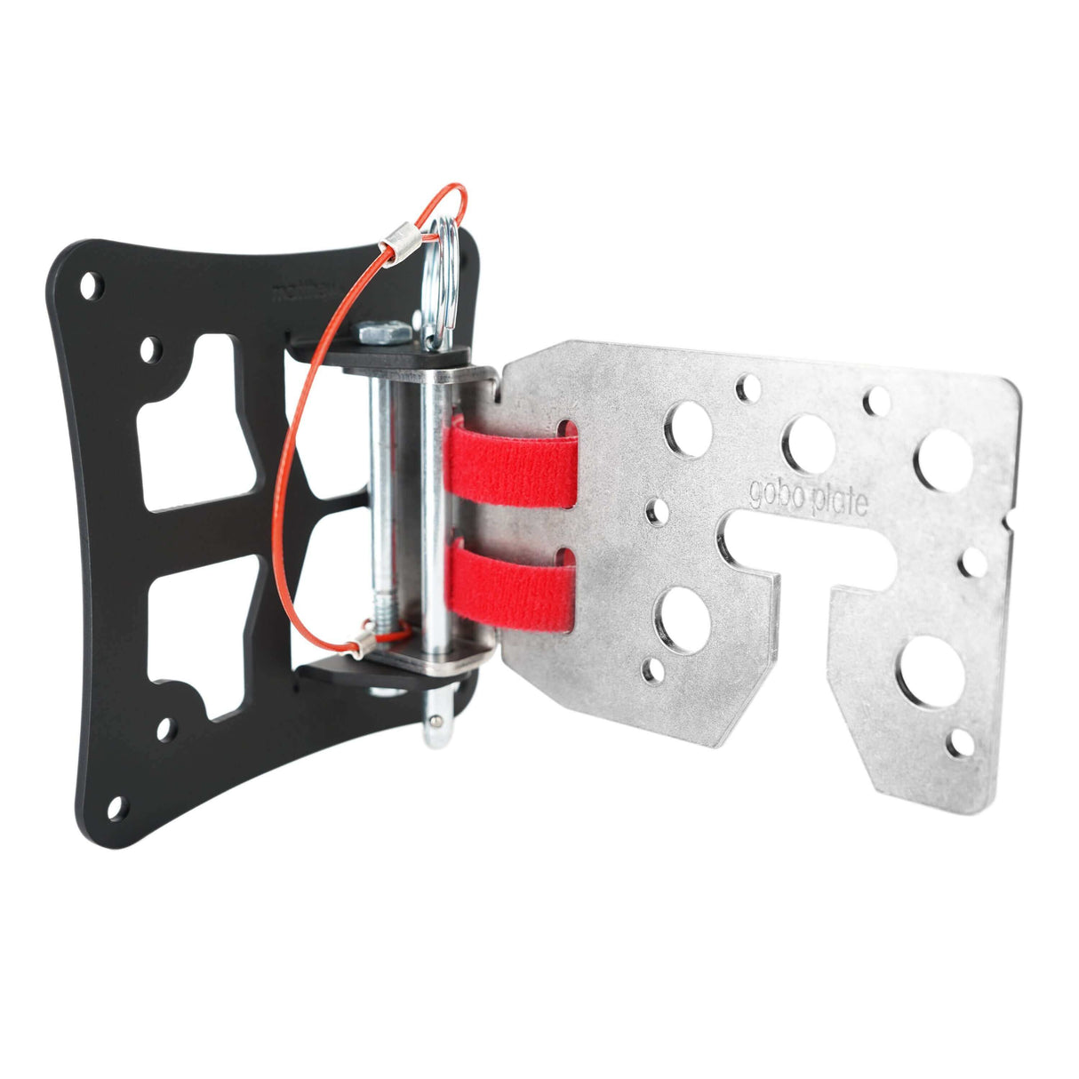 Gobo Plate Media Mount designed for easy monitor attachment on C-Stands with 2.5" Grip heads.