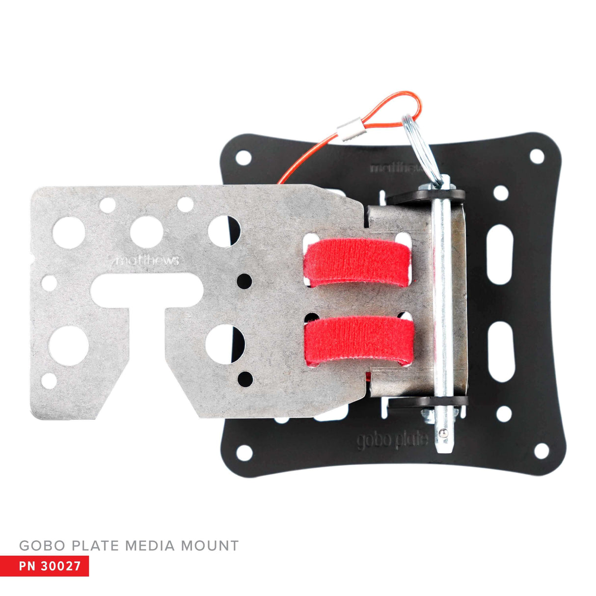 Gobo Plate Media Mount by Matthews Studio Equipment, designed for mounting monitors onto C-Stands easily and securely.