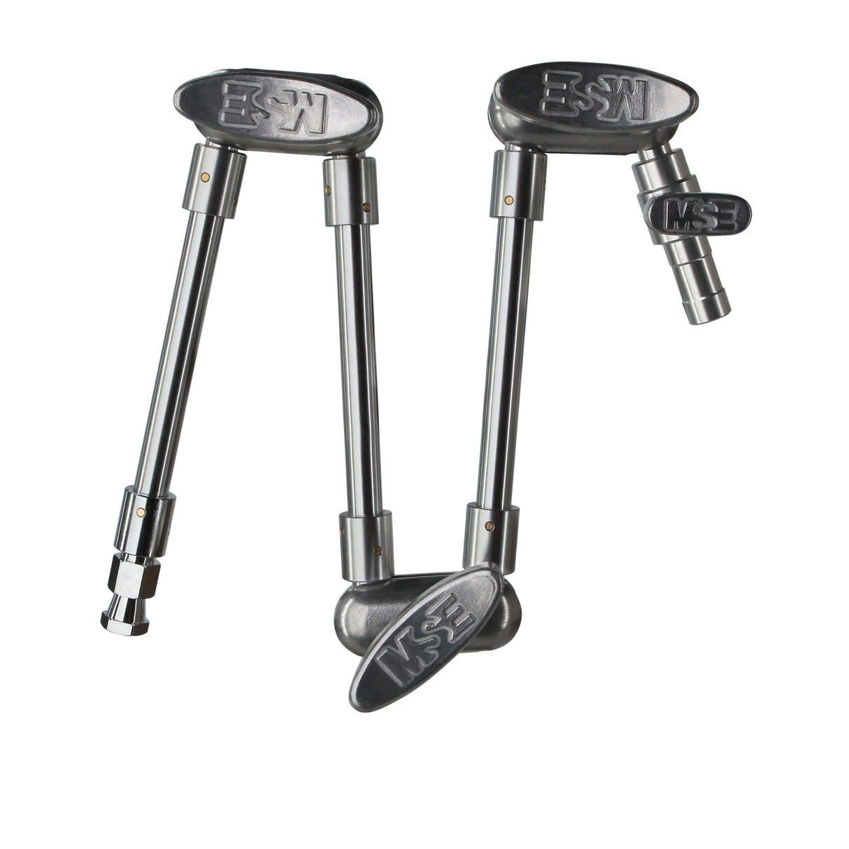 Hollywood SuperFlex Arm Mafer Accessory showcasing articulated arm with 5/8" Baby Pin, serrated ball joints, and end receiver