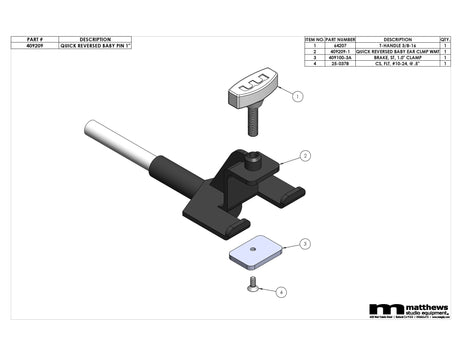 409209 - QUICK REVERSE BABY PIN 1"
