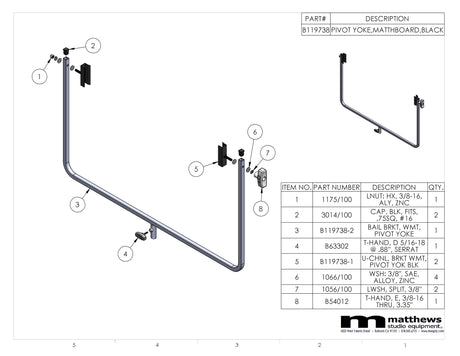 B119738 - PIVOT YOKE, MATTHBOARD