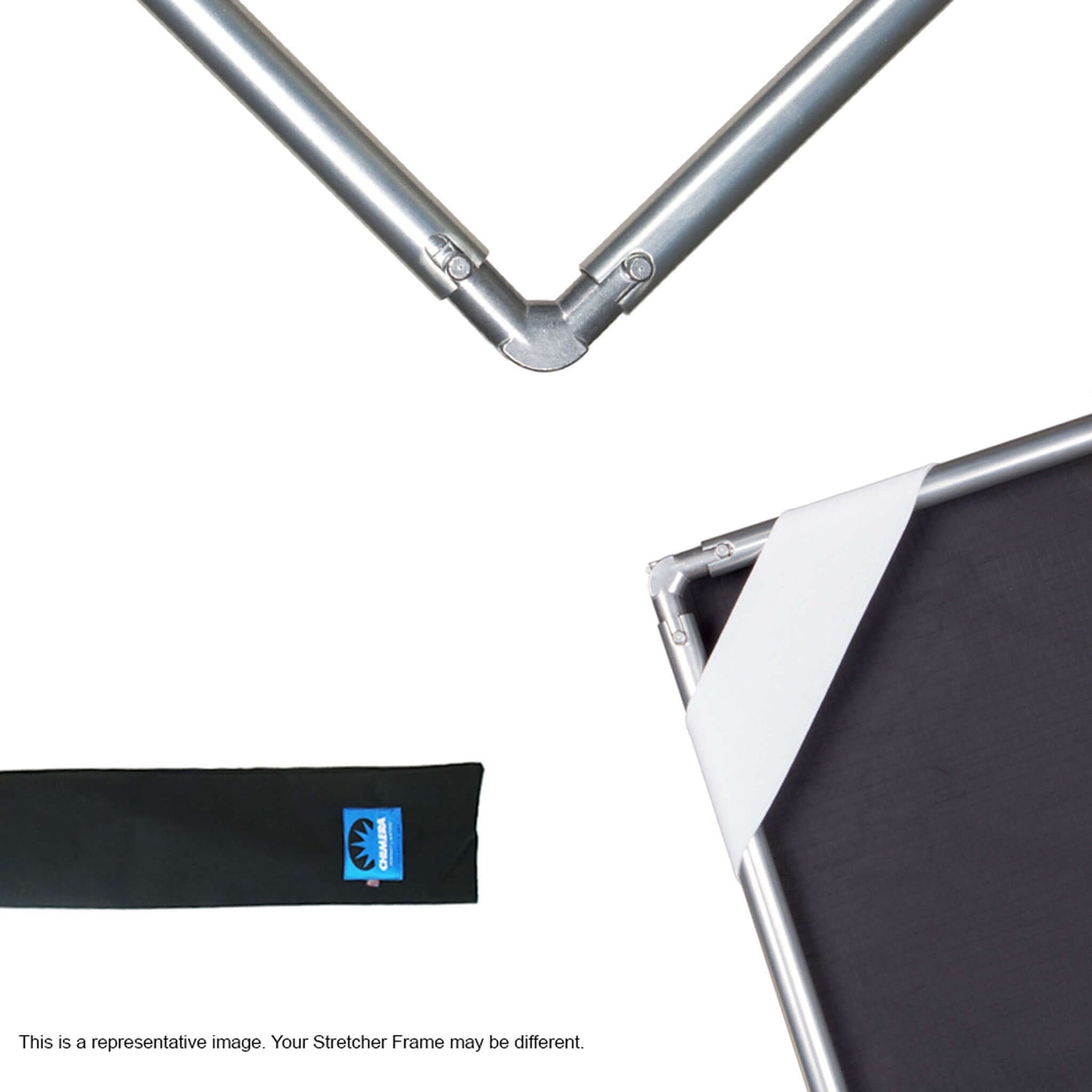 Chimera V-Flat Panel Frame Kit components including metal frame and fabric panel.