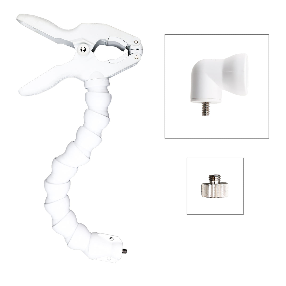 Dinkum White FlexiMount with Right Angle Adapter