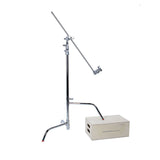Hollywood Pro 40" C-Stand with sliding leg, low profile base, grip head, and arm, by Matthews Studio Equipment.