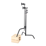 T33 Sliding Leg C-Stand with Grip Head & Arm, Black