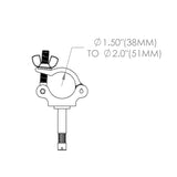 Aluminum Grid Clamps for 1.50" to 2.0" pipe size, engineered for performance in live production and cinema.