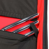 Rolling C+Stand Kit Bag Greyscale Camo Edition interior with chrome poles secured