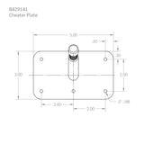 Black Hyper-Chrome Baby Plate Cheater 3.5"