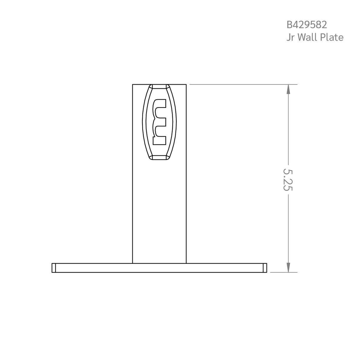 Black Hyper-Chrome Junior Wall Plate