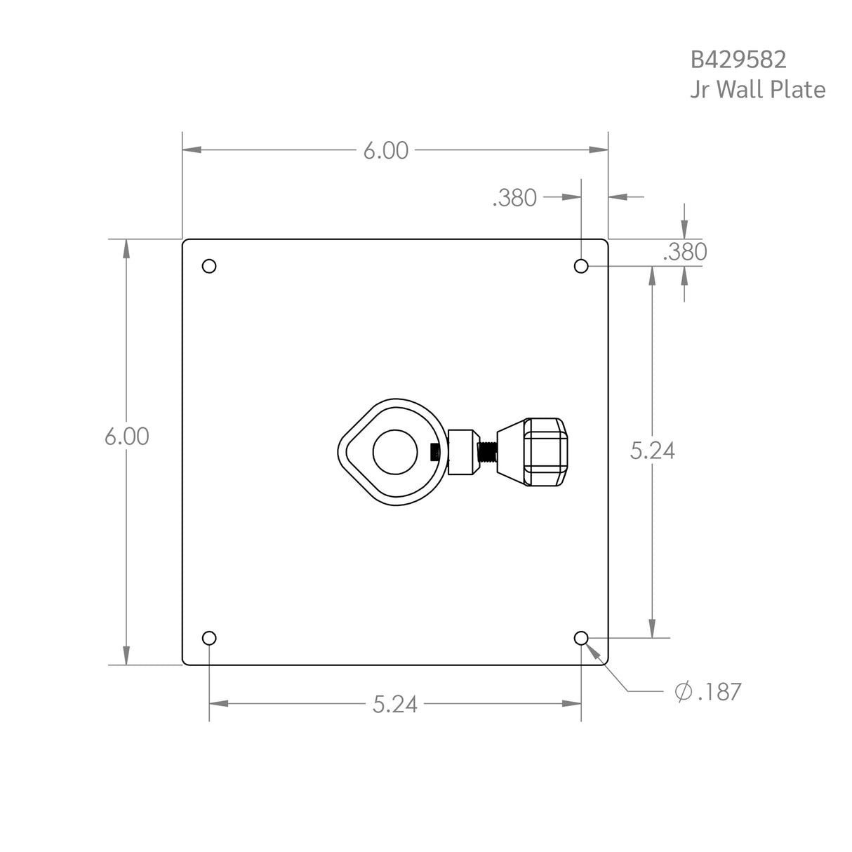 Black Hyper-Chrome Junior Wall Plate