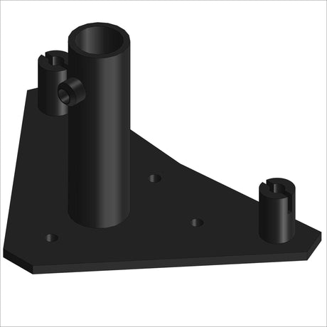 388200-1 RUNWAY BASE WMT - black component with multiple fittings and a triangular base