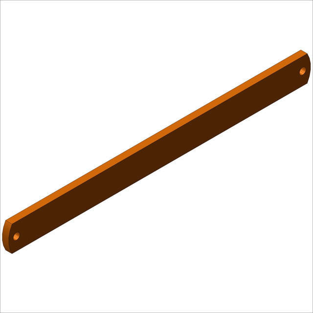 H28003 BRACE, AL, 1.0 X .25, @ 11.75' ORANGEL on a white background, showcasing its length and design.