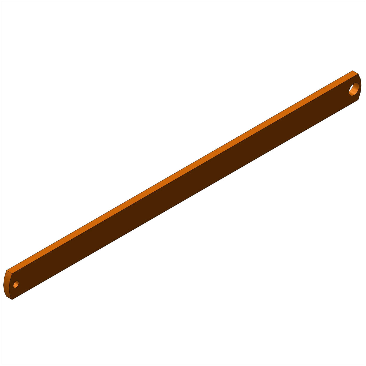 PN H28004 - BRACE, AL,1.0X.25 ORANGE ANODIZE