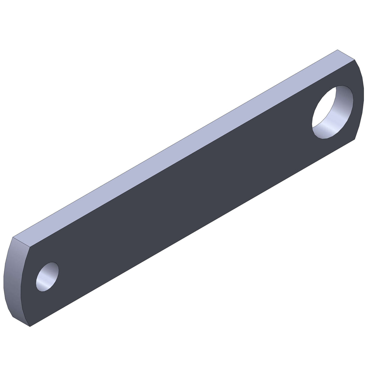 H29000 BRACE, AL, .75 X 19, @ 3.75" metal brace with two holes for fastening