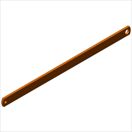 H29002 BRACE, AL, .75 X .19, @ 14.0" MOD, orange metal brace with holes