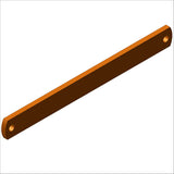 H29005 BRACE, AL, .75 X. 19, @ 12.4" ORANGE ANODIZE - aluminum brace with orange anodize finish