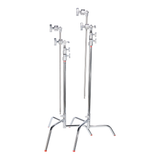 T33 Sliding Leg C-Stand with Grip Head & Arm, Chrome