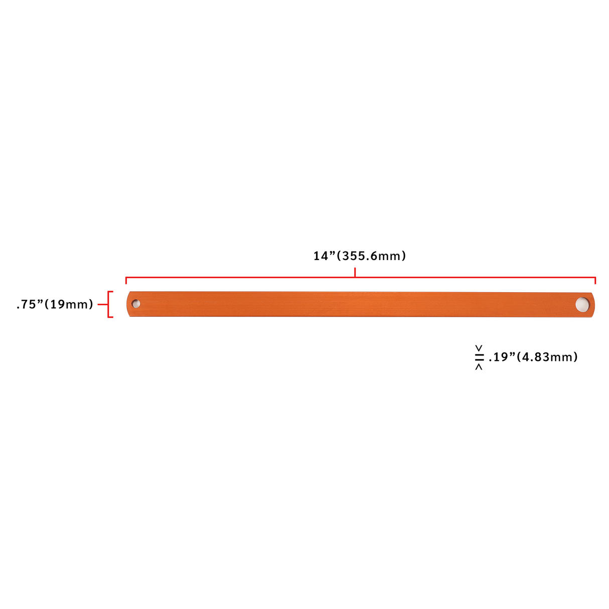 H29002 BRACE, AL, .75 X .19, @ 14.0" MOD
