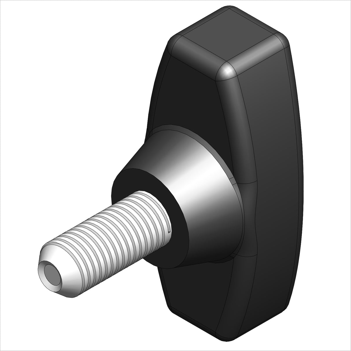 B2109 T-HANDLE 3/8-16,@.88" BLK KNRL - T-Handle
