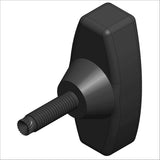B63302 T-HAND,5/16-18@.88''SERR BLK - T-Handle