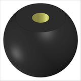 22011/100 KNOB, BLK, 1.D, 5/16-18 MCM#6046K black knob with gold center hole