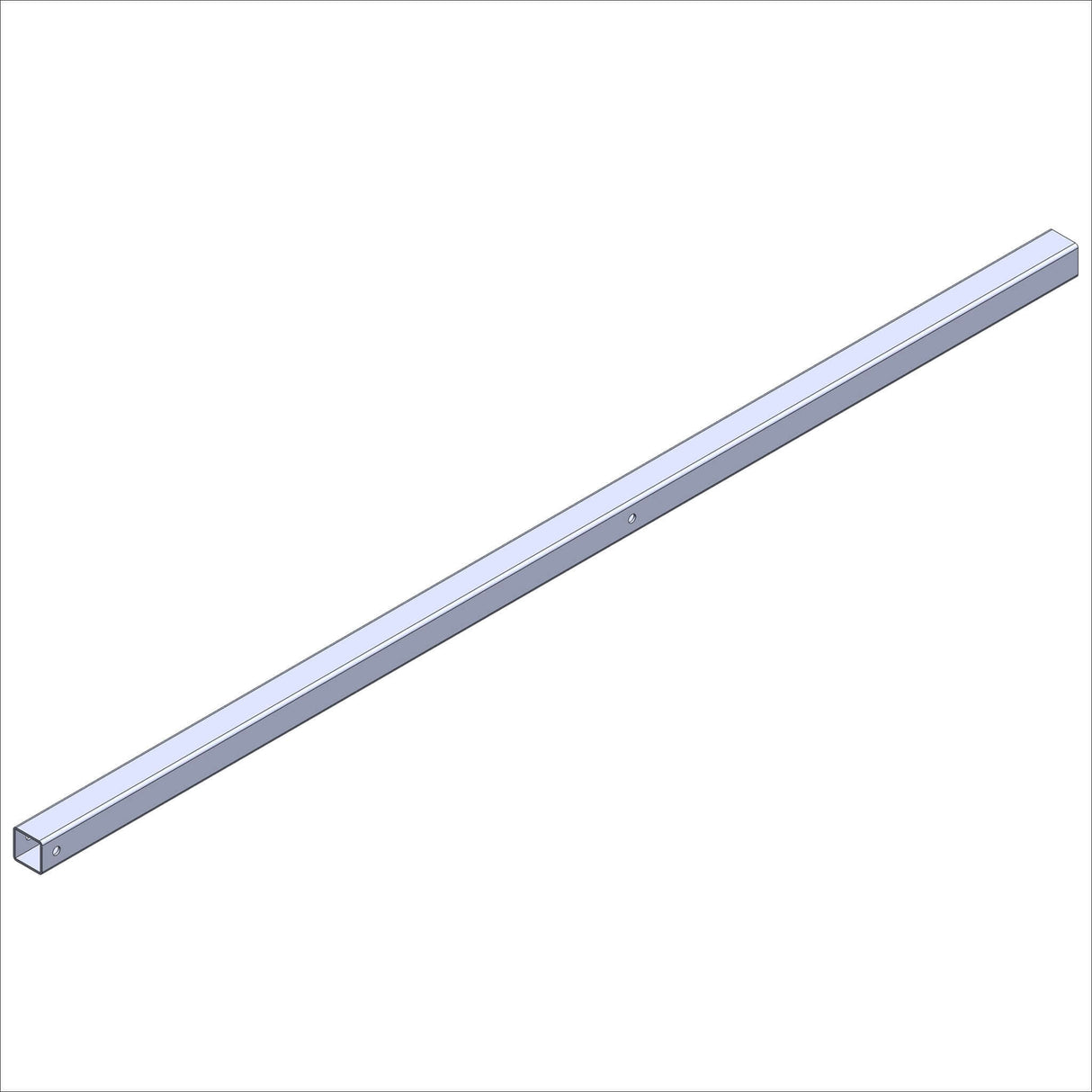 16005 LEG, ST, 1.0SQ, #16 - rectangular metal support leg for various applications