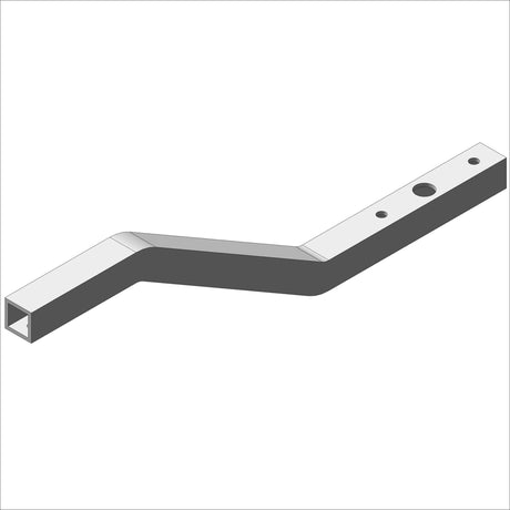 16013-02 TB, ST, 1.0SQ, #11, @ 19.25" MIDDLE - metal component with L-shape and hole feature.