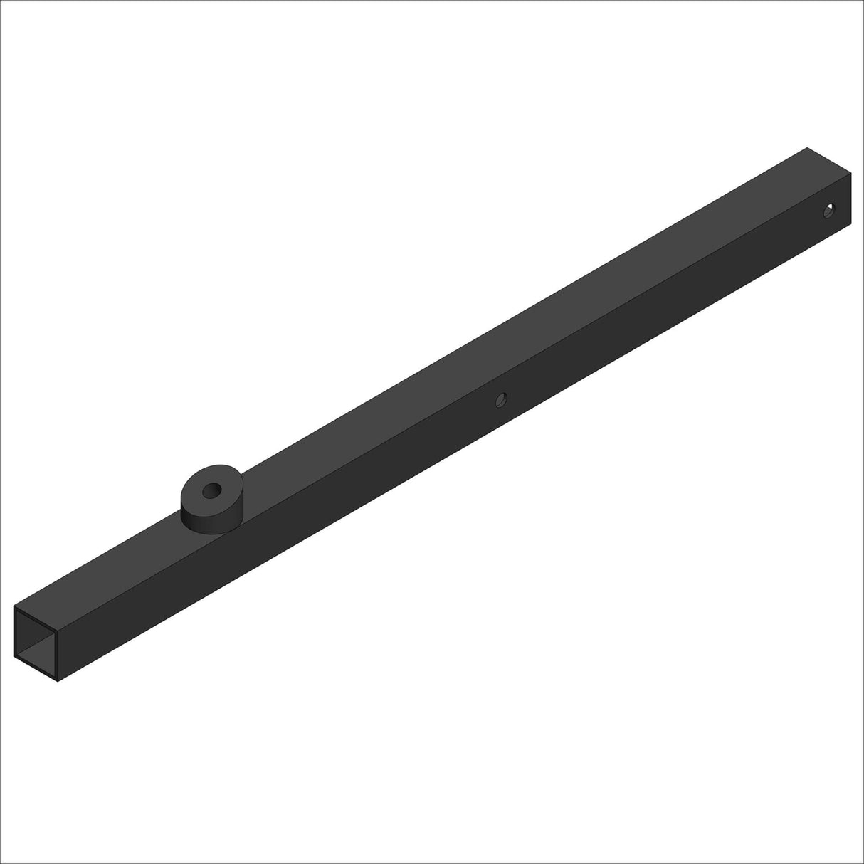 249562-7 LEG MONITOR STAND W/HOLES WMT - black monitor stand leg with holes for mounting