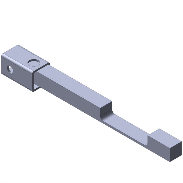 386037-1 PREM BABY MINI RML WMT image of a sleek metal component with a hole for attachment.