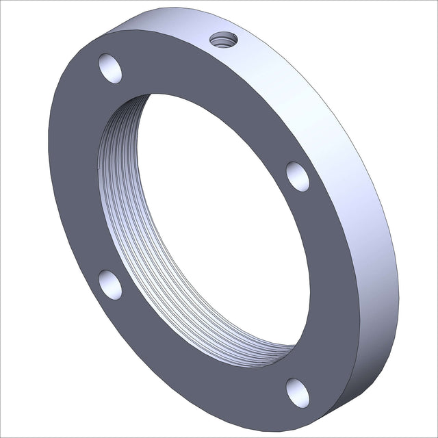 4073 MAGIC STAND SPANNER NUT - industrial metal part with threaded interior and multiple holes.