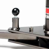 Close-up of the Runway Base leg locking knob